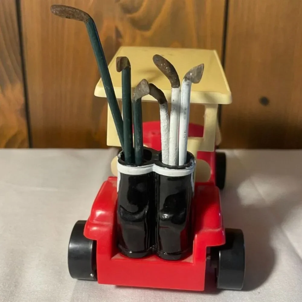 Vintage plastic toy golf cart